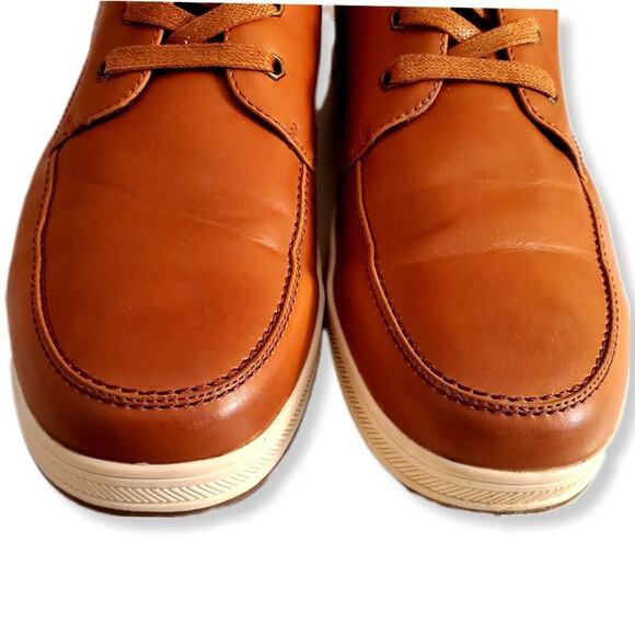 Men Brown Leather Chukka Ankle Boots 10.5 Fall Classic Preppy Casual Outdoors - Picture 6 of 13